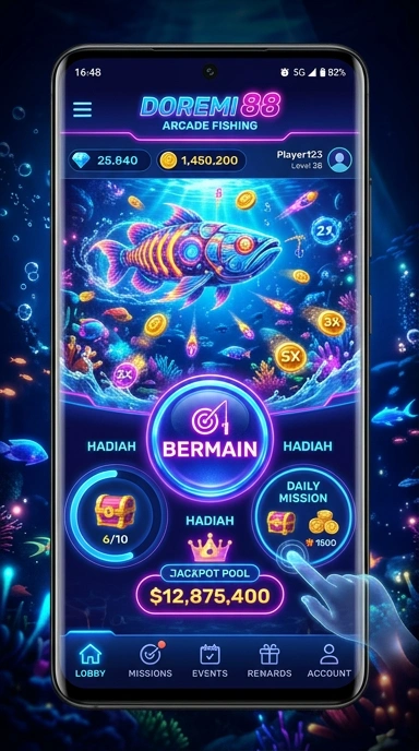 Tampilan antarmuka doremi88 yang sederhana dan intuitif.
